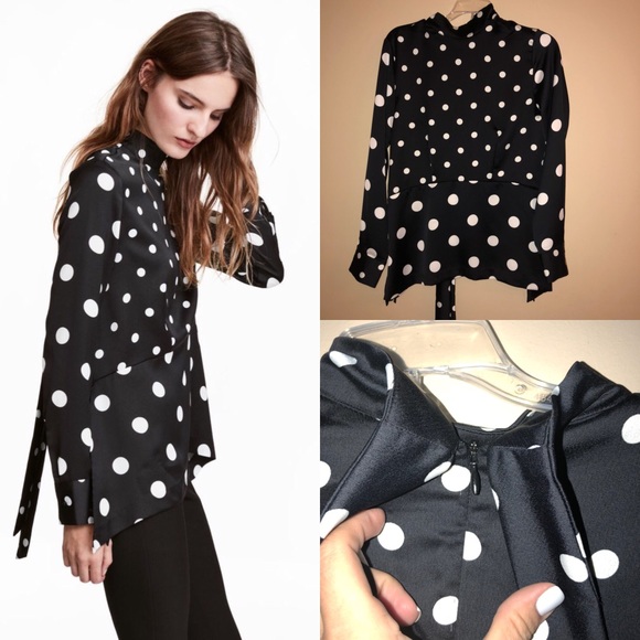 polka dot top h&m